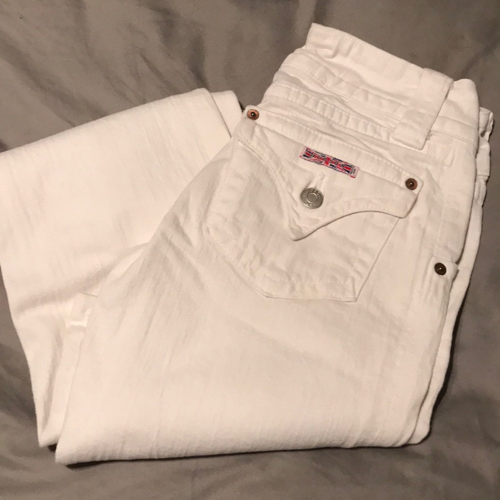 White Hudson brand jeans